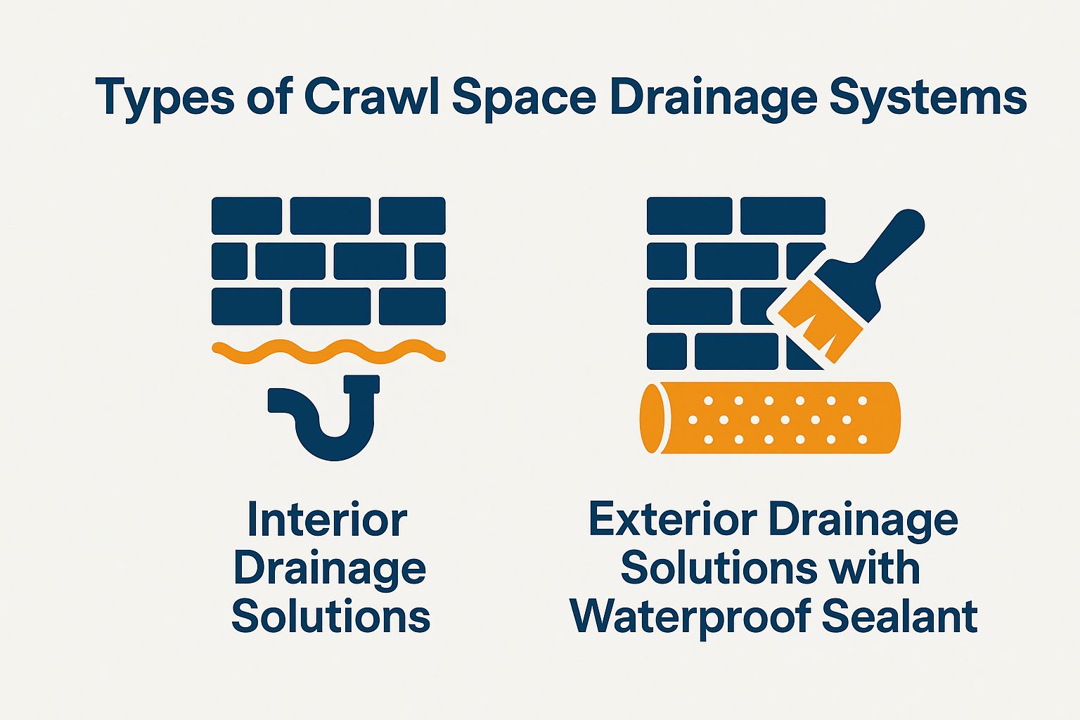 Types of Crawl Space Drainage Systems